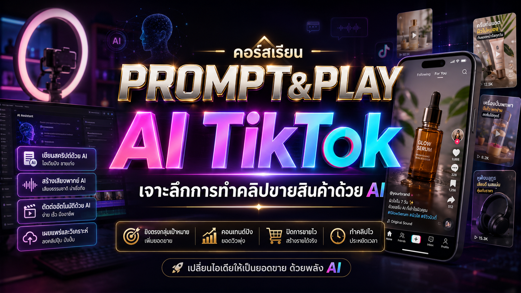 คอร์ส PROMPT&PLAY AI TikTok