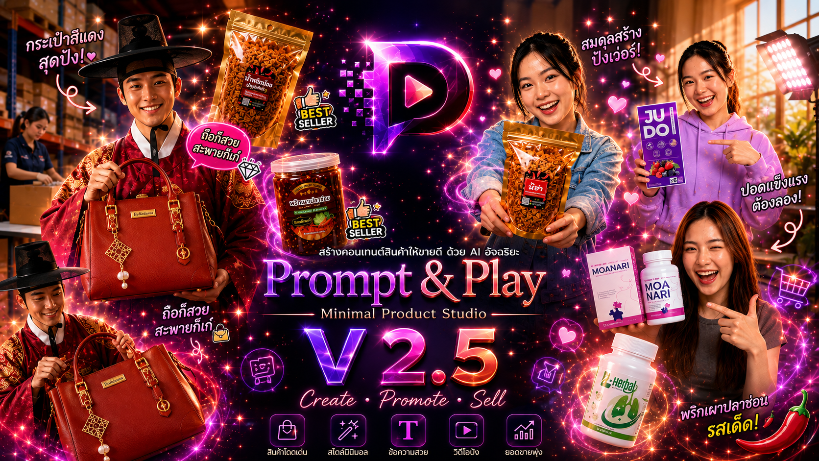Prompt & Play Minimal Product Studio